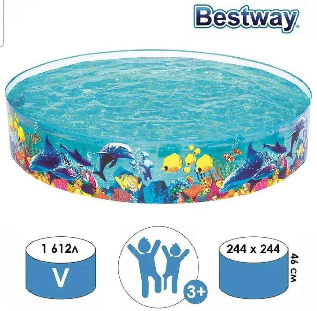 Bestway 55031 Piscine ‎Ronde en Vinyle Et Pvc Pour Enfants 244×46 Cm