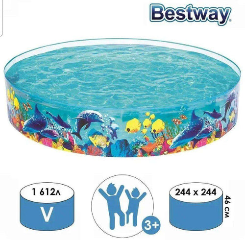 Bestway 55031 Piscine ‎Ronde en Vinyle Et Pvc Pour Enfants 244×46 Cm